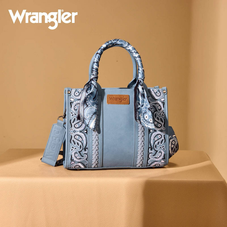 Wrangler Wrangler Bandana Paisley Print Tote/Crossbody - Jean