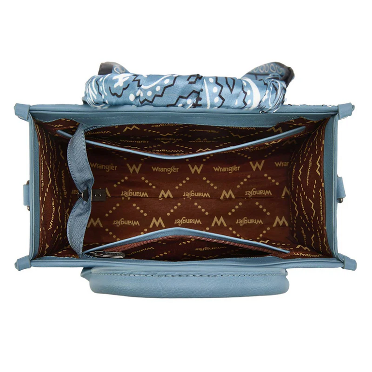 Wrangler Wrangler Bandana Paisley Print Tote/Crossbody - Jean