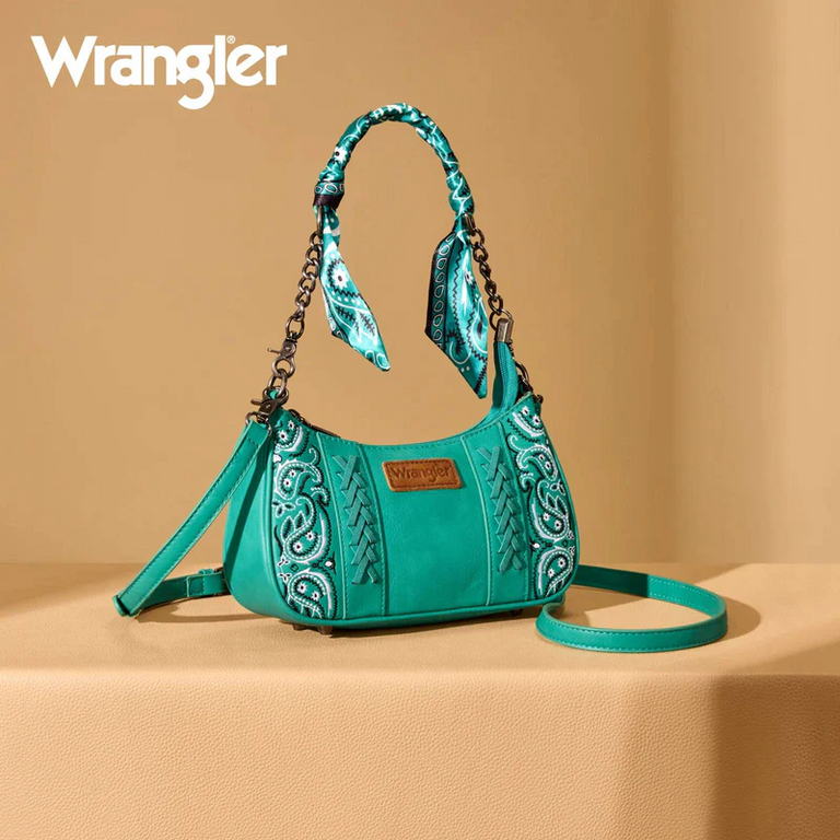 Wrangler Wrangler Bandana Paisley Print Shoulder Bag/Crossbody - Turquoise
