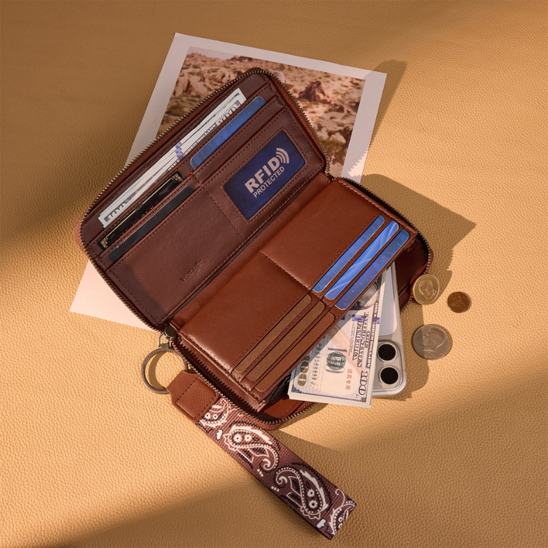 Wrangler Wrangler Bandana Paisley Print Wallet - Brown