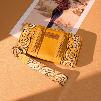 Wrangler Wrangler Bandana Paisley Print Wallet - Yellow