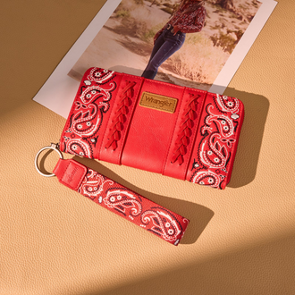 Wrangler Wrangler Bandana Paisley Print Wallet - Red