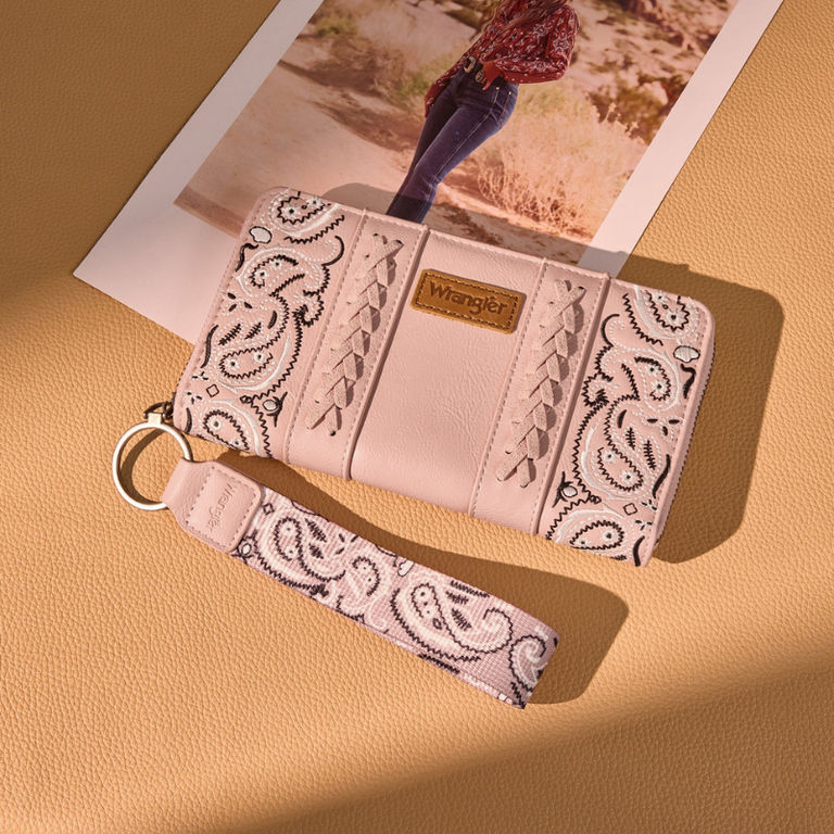 Wrangler Wrangler Bandana Paisley Print Wallet - Pink