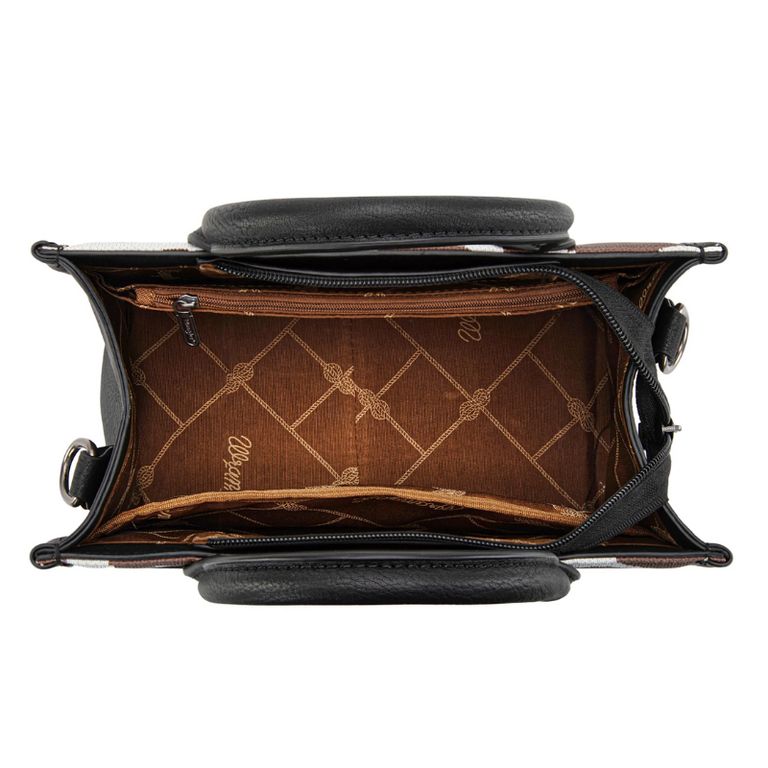 Wrangler Wrangler Cow Print Tote/Crossbody - Black