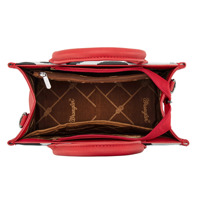 Wrangler Wrangler Cow Print Tote/Crossbody - Red