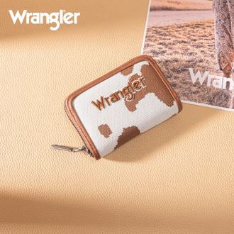 Wrangler Wrangler Cow Print Small Wallet - Brown