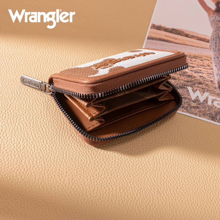 Wrangler Wrangler Cow Print Small Wallet - Brown