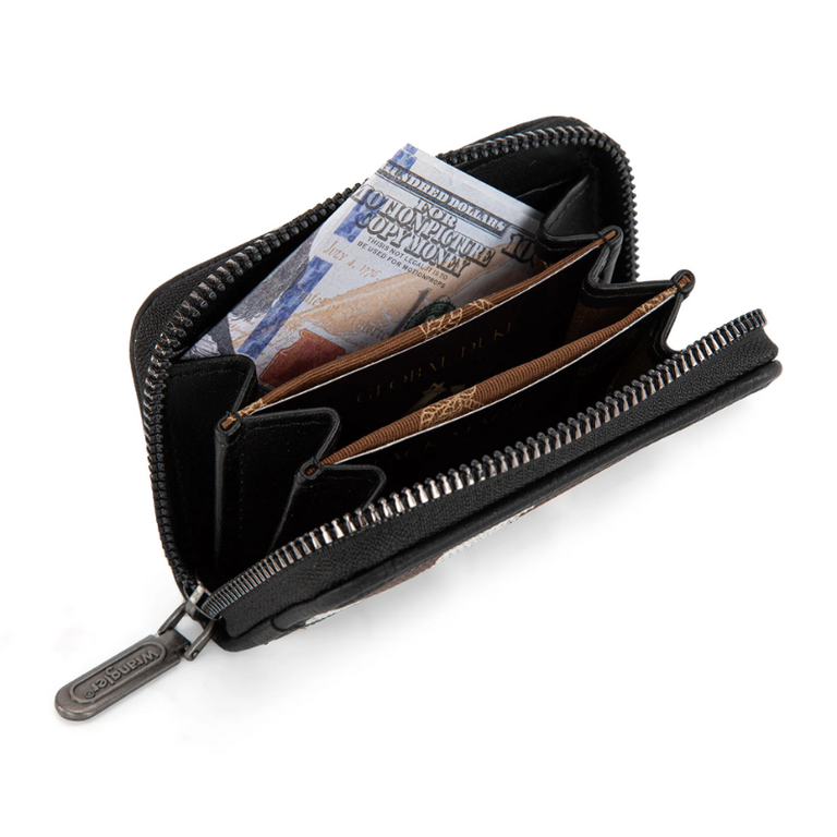 Wrangler Wrangler Cow Print Small Wallet - Black