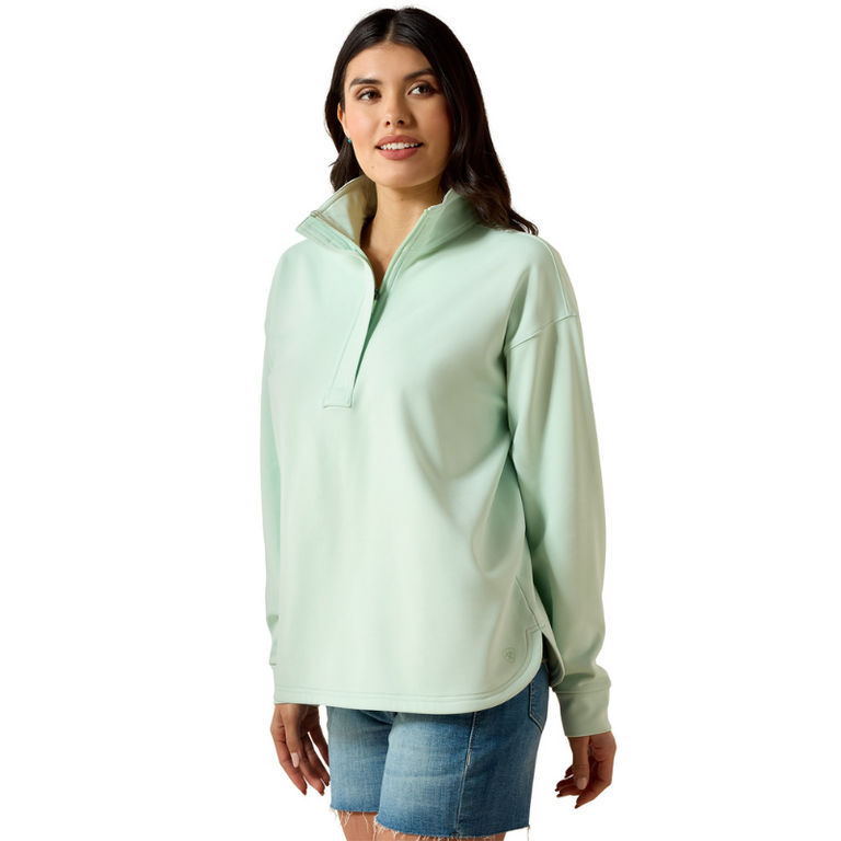 Ariat Ariat Breeze 1/2 Zip Sweatshirt - Dusty Aqua