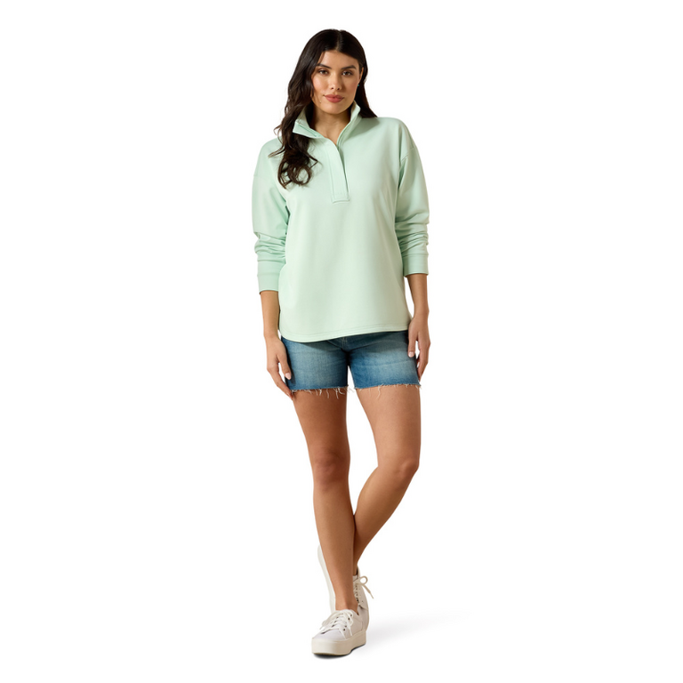 Ariat Ariat Breeze 1/2 Zip Sweatshirt - Dusty Aqua