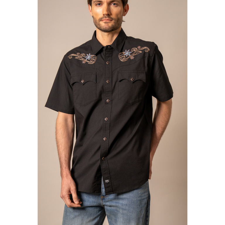 Kimes Kimes Leland S/S Snap Shirt - Black