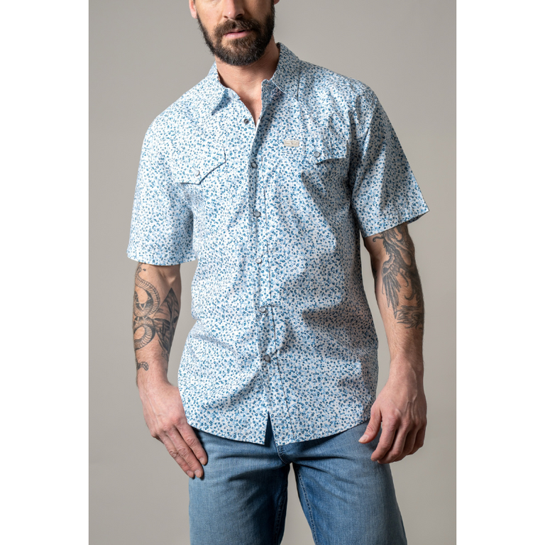 Kimes Kimes Bascom S/S Snap Shirt - Blue