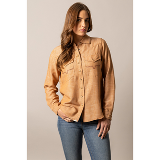 Kimes New Kimes Lacy L/S Snap Shirt - Tobacco