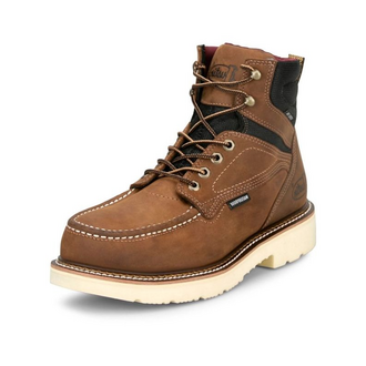 Justin Justin 6" Waterproof Mocc. Steel Toe Garren Brown Cowhide Work Boot