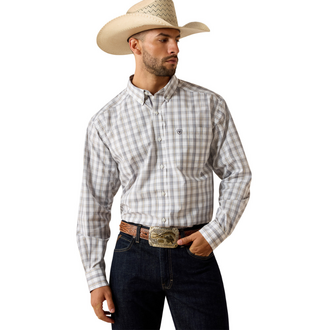 Ariat Ariat Pro Series Phoenix Classic Fit L/S Shirt - White Plaid