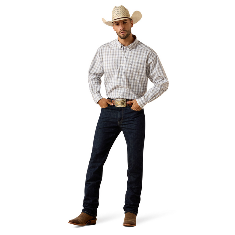Ariat Ariat Pro Series Phoenix Classic Fit L/S Shirt - White Plaid