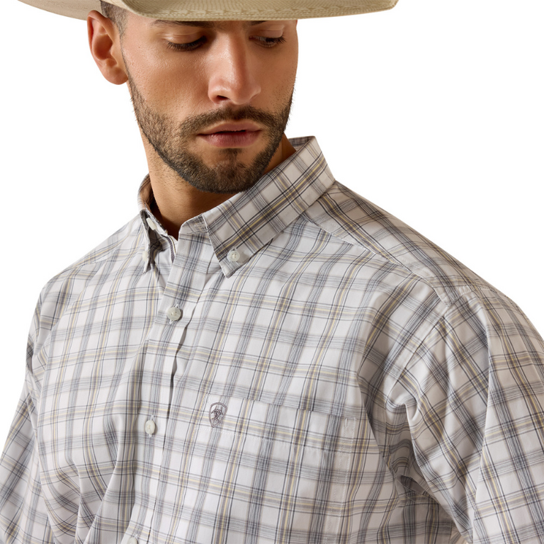 Ariat Ariat Pro Series Phoenix Classic Fit L/S Shirt - White Plaid