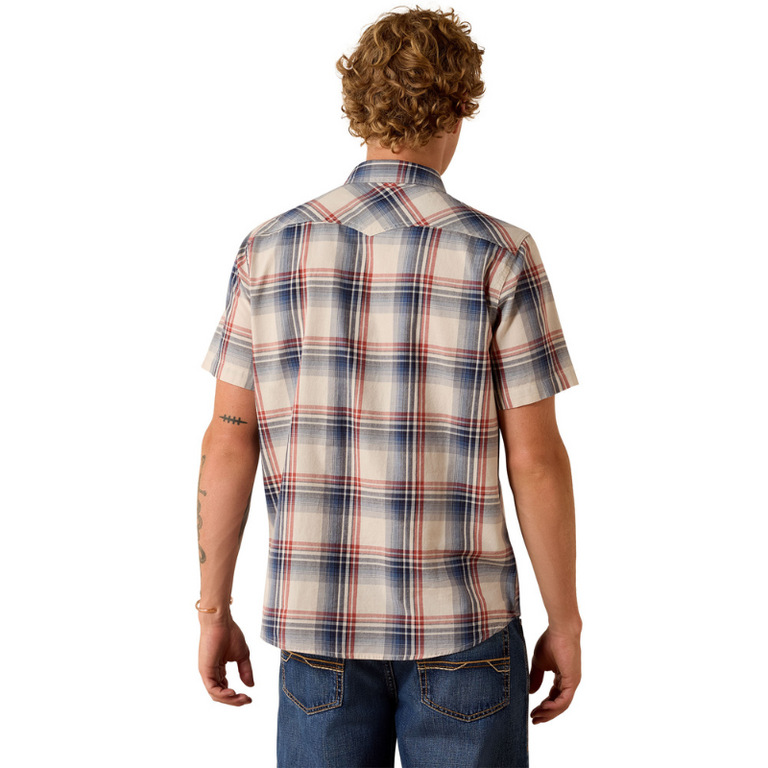 Ariat Ariat Retro Haines Fitted Snap S/S Shirt -  White Plaid