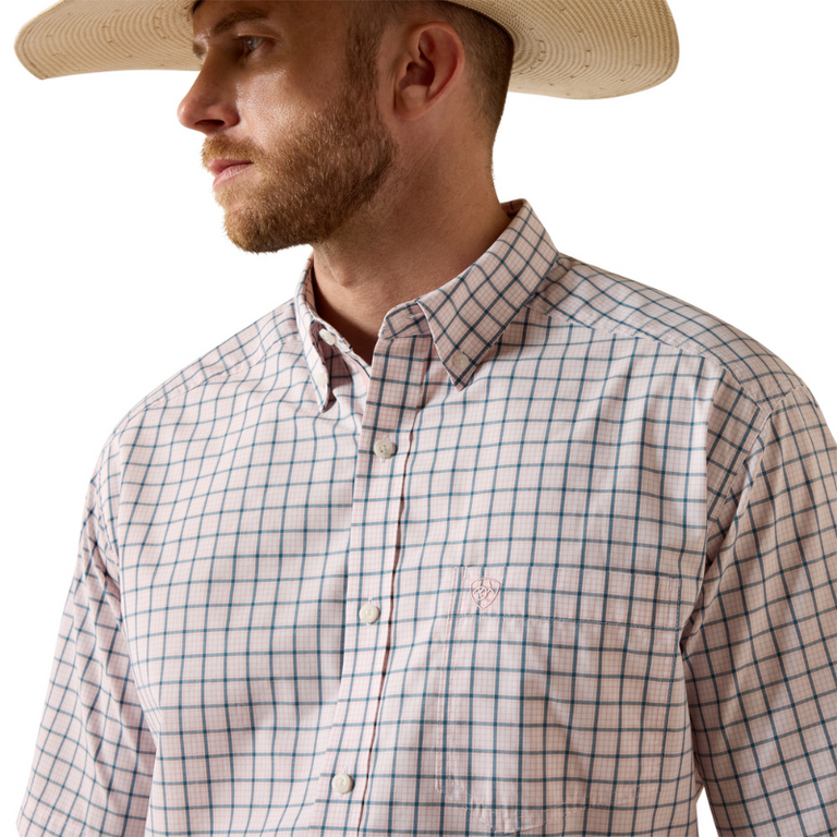 Ariat Ariat Pro Series Tex Classic Fit S/S Shirt - White Plaid