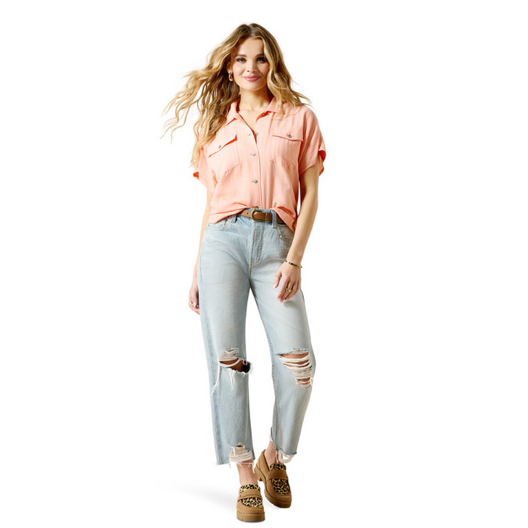 Ariat Ariat Badlands S/S Shirt - Peach Amber