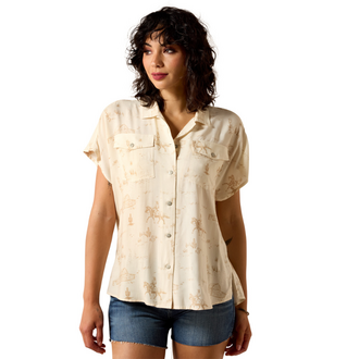 Ariat Ariat Badlands S/S Shirt - Turtledove Ranchscape
