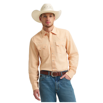 Wrangler Wrangler Cody Johnson L/S Snap Shirt - Peach