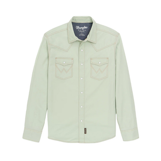 Wrangler Wrangler Retro Snap L/S Shirt - Mint Green