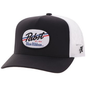 Hooey Hooey Pabst Blue Ribbon Cap - Black/White