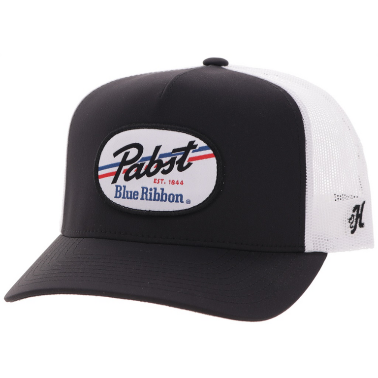 Hooey Hooey Pabst Blue Ribbon Cap - Black/White
