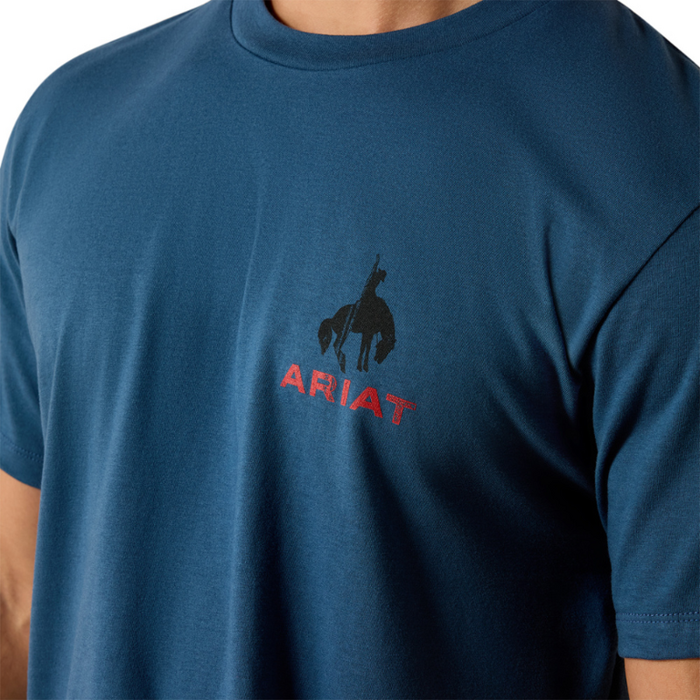 Ariat Ariat Flag Bronco S/S Tshirt - Key Largo