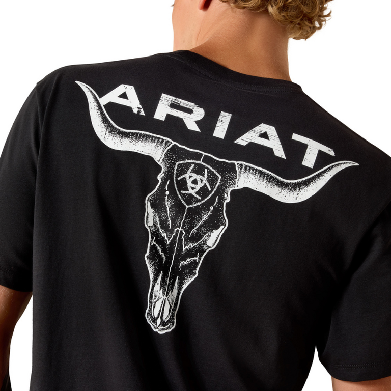 Ariat Ariat Stipple Steer S/S Shirt - Black