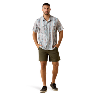 Ariat Ariat Printed VentTEK Western Yoke Classic Fit Snap Shirt - Moonbeam