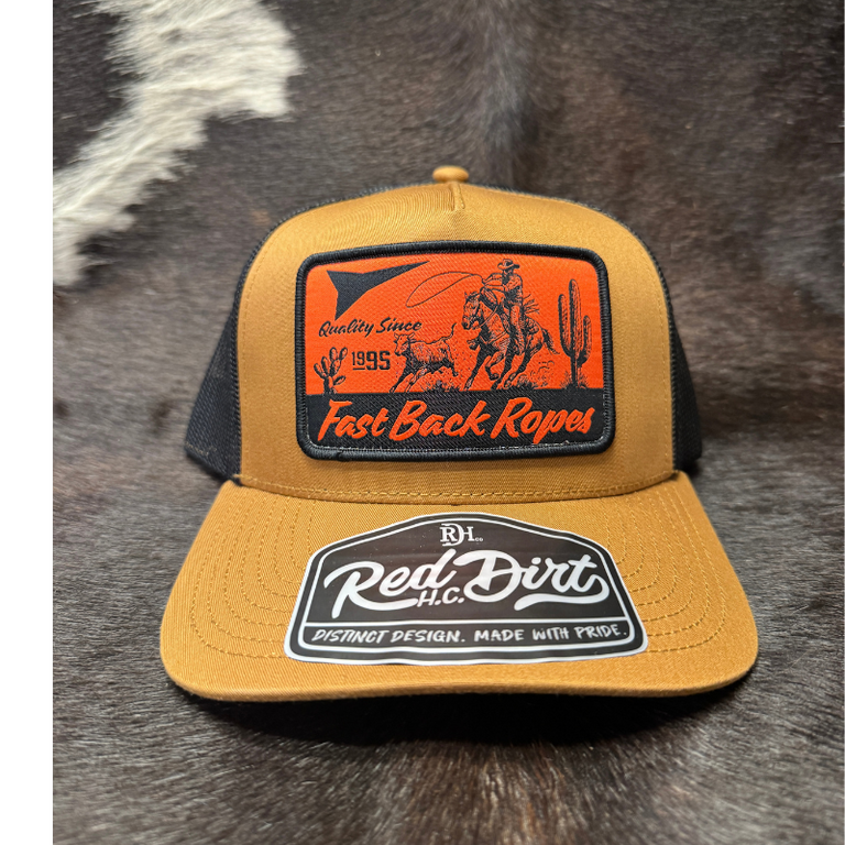 Red Dirt Hat Co Red Dirt Hat Co Fast Back Roper Cap - Carmel/Black