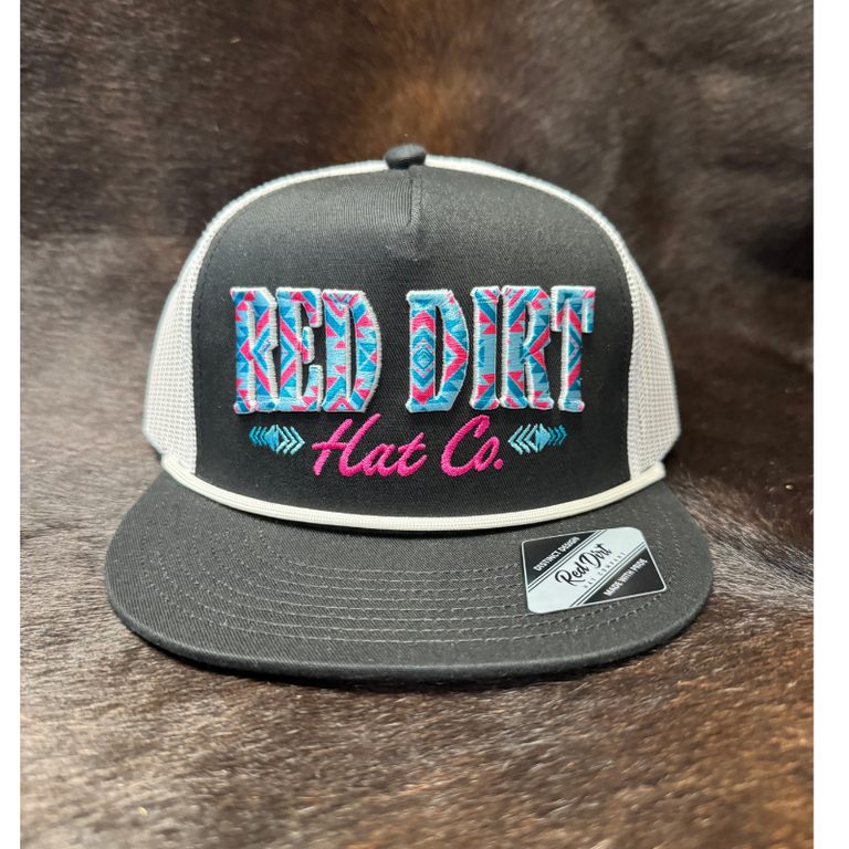 Red Dirt Hat Co Straight Shooter Cap - Black/White