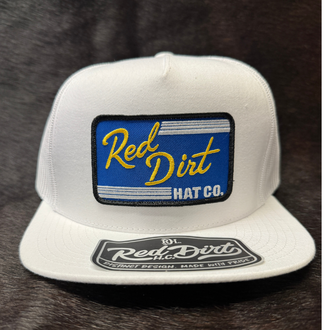 Red Dirt Hat Co Blue Collar Cap - White