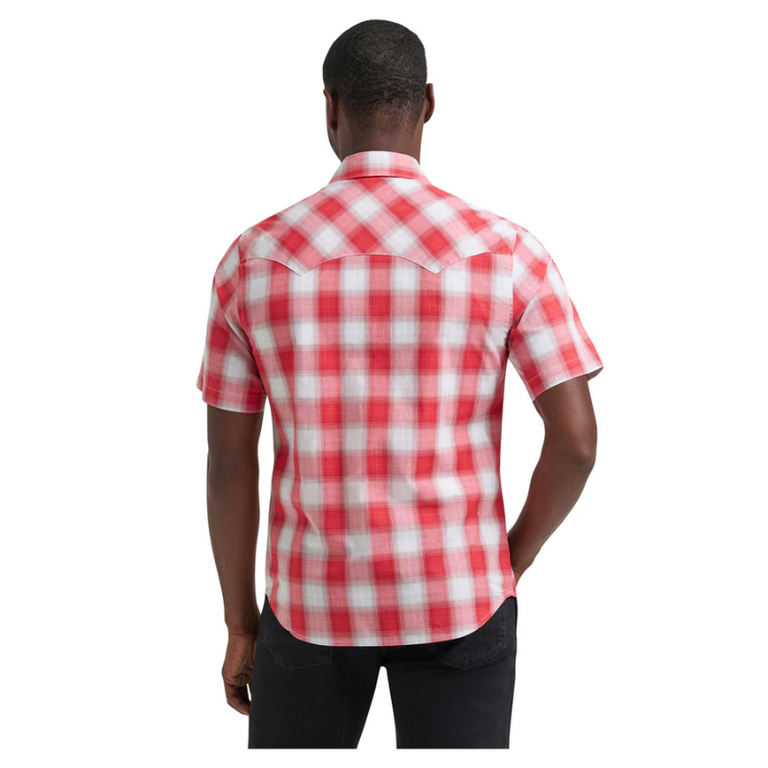 Wrangler Wrangler Retro S/S Snap Shirt - Cherry Plaid