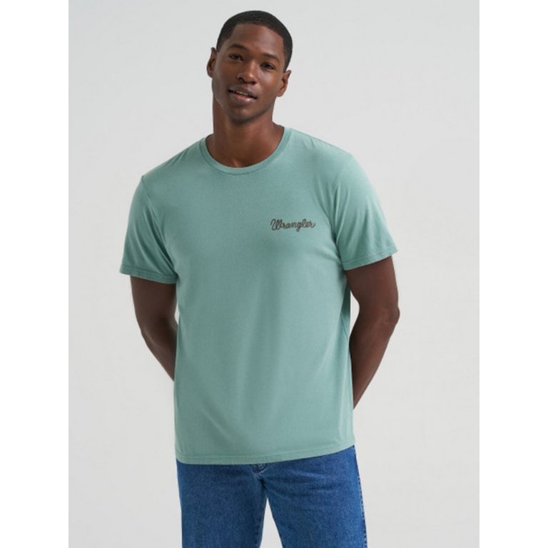 Wrangler Wrangler Cowboy Print Tshirt - Oil Blue