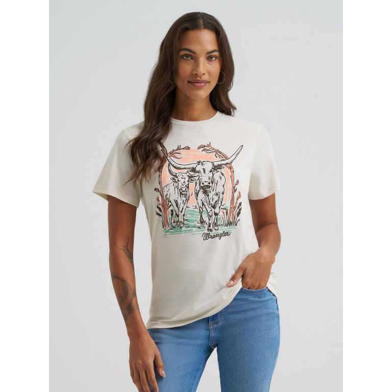 Wrangler Wrangler Highland Cow Tshirt