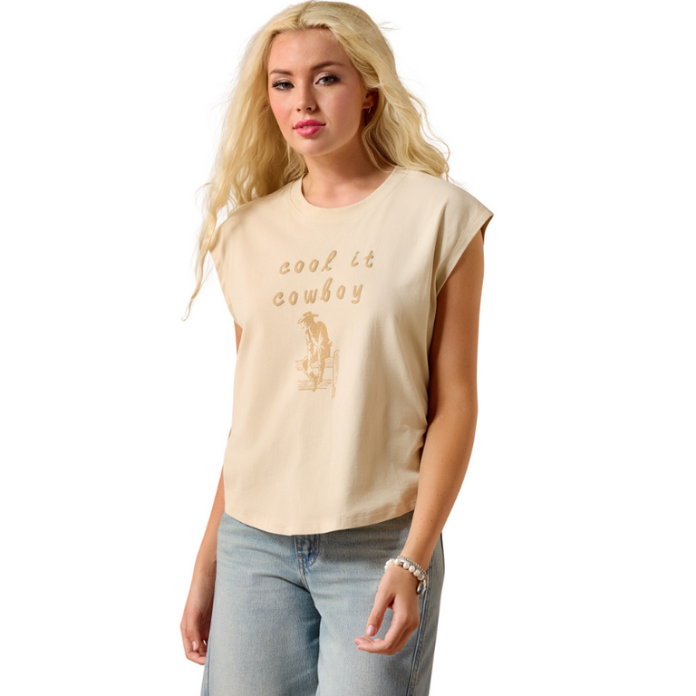 Ariat Ariat Cool It Cowboy Tshirt - Oyster Grey