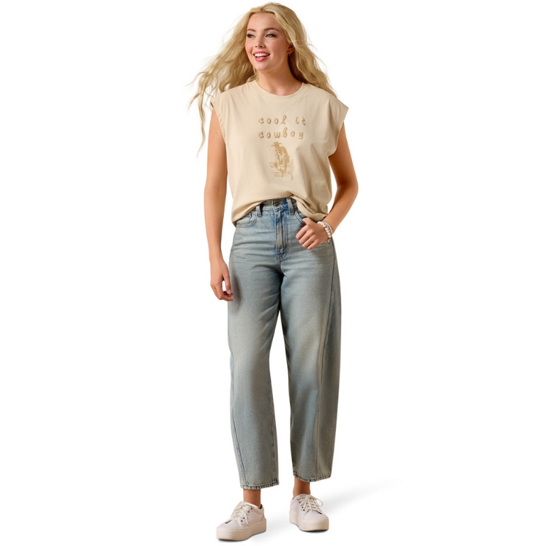 Ariat Ariat Cool It Cowboy Tshirt - Oyster Grey