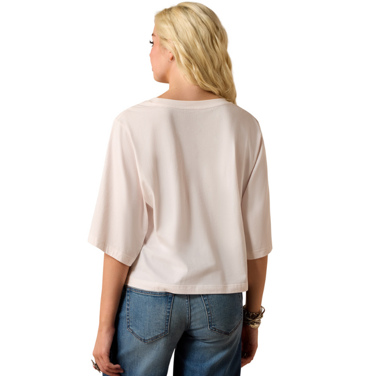 Ariat Ariat Western Wanderlust S/S Tshirt - Sea Salt