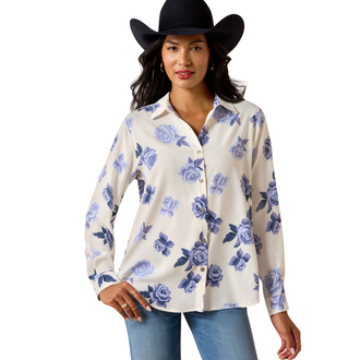 Ariat Ariat Homestyle Roses Are Blue L/S Shirt