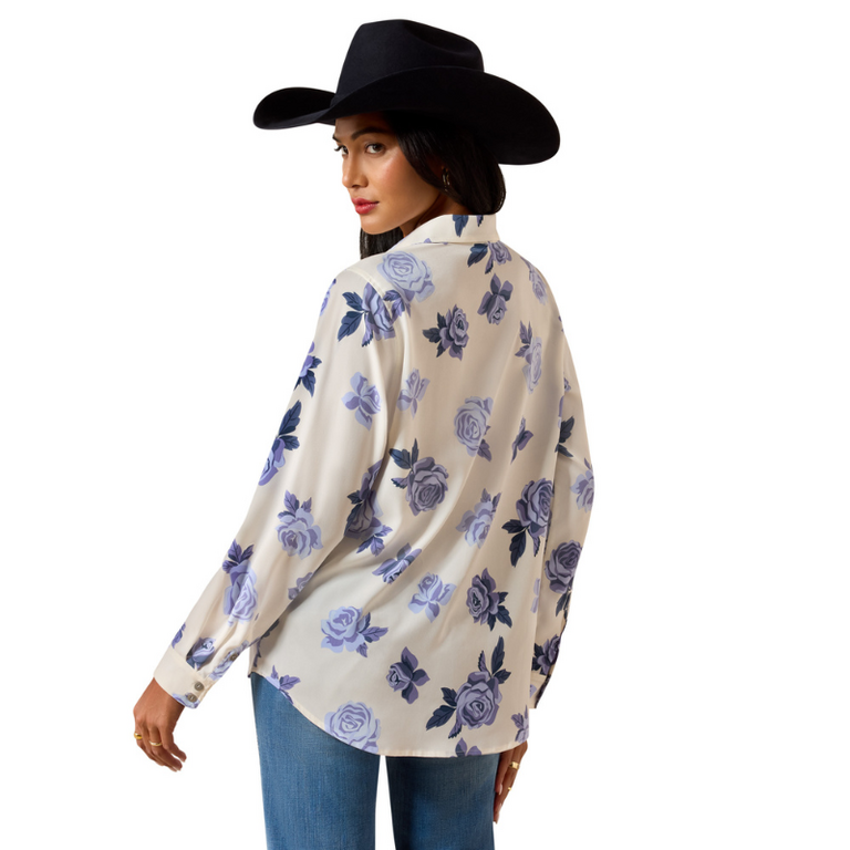 Ariat Ariat Homestyle Roses Are Blue L/S Shirt