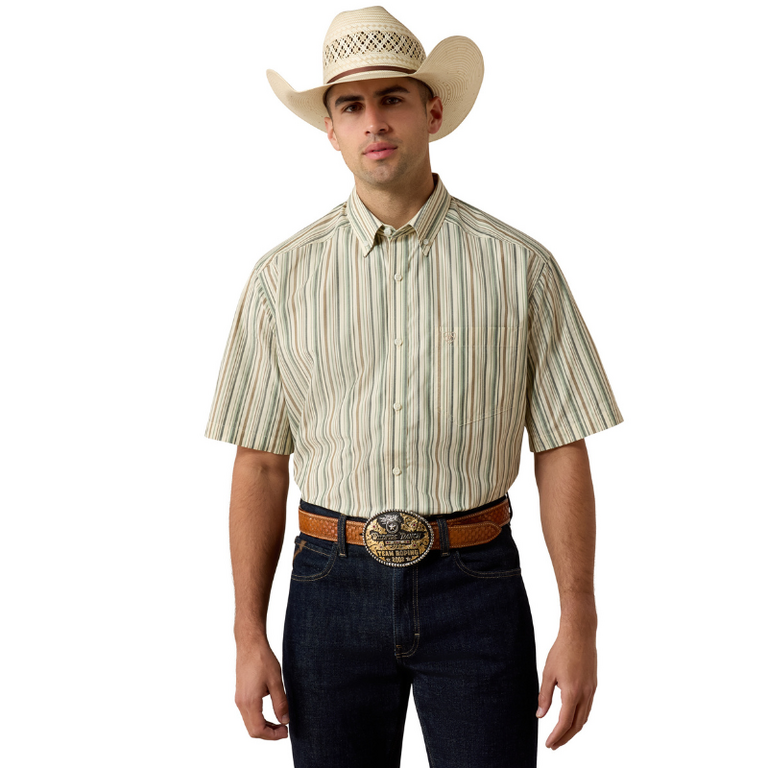 Ariat Ariat Pro Stevie Button S/S Shirt - White Multi Stripe