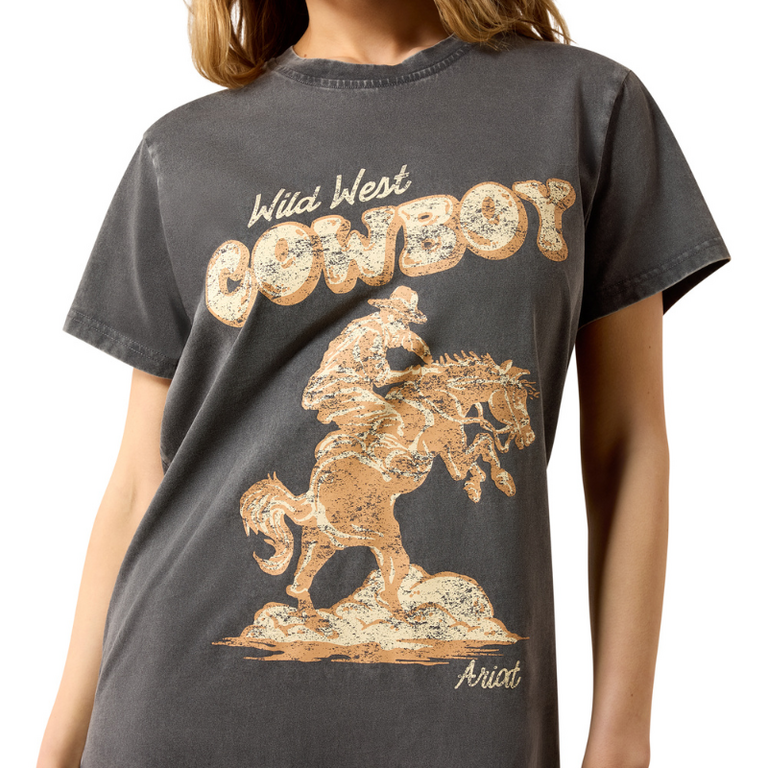 Ariat Ariat Wild West Cowboy Tshirt Dress - Charcoal Mineral Wash