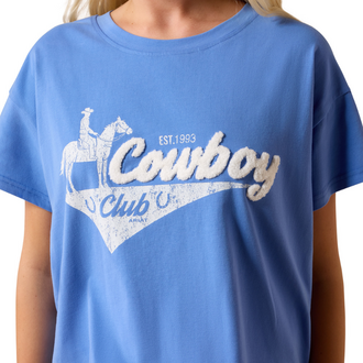 Ariat Ariat Cowboy Club Boxy Crop Tshirt - Ultramarine