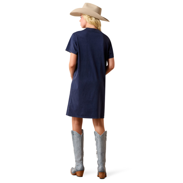 Ariat Ariat Howdy Pearl Detail Tshirt Dress - Navy Eclipse