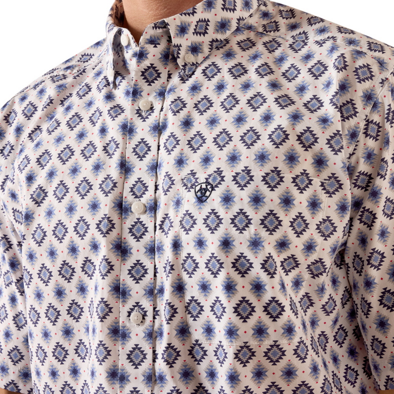 Ariat Ariat Baxter S/S Shirt - White Multi Southwest Print