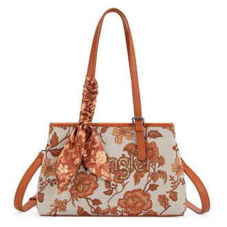 Wrangler Wrangler Floral Printed Braided Scarf Crossbody - Dark Brown