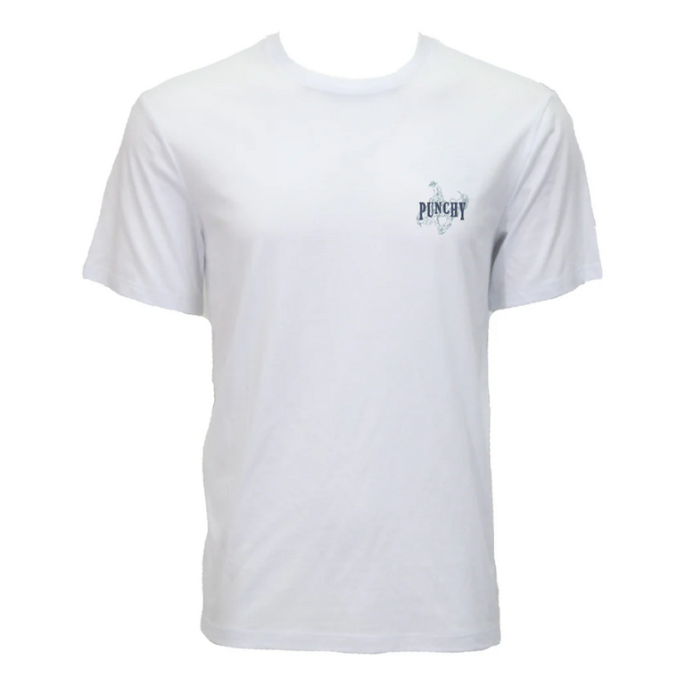 Hooey Hooey Punchy Rodeo SS Shirt - White/Black/Light Blue